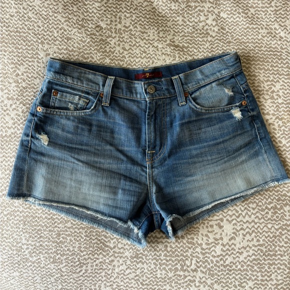 7 For All Mankind Denim Shorts - Picture 2 of 4